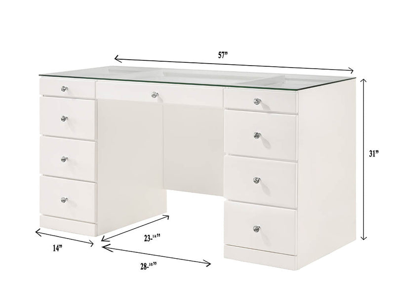 Crownmark Avery Vanity Set - White