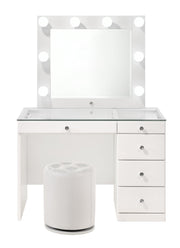 Crownmark Morgan Vanity Set - White
