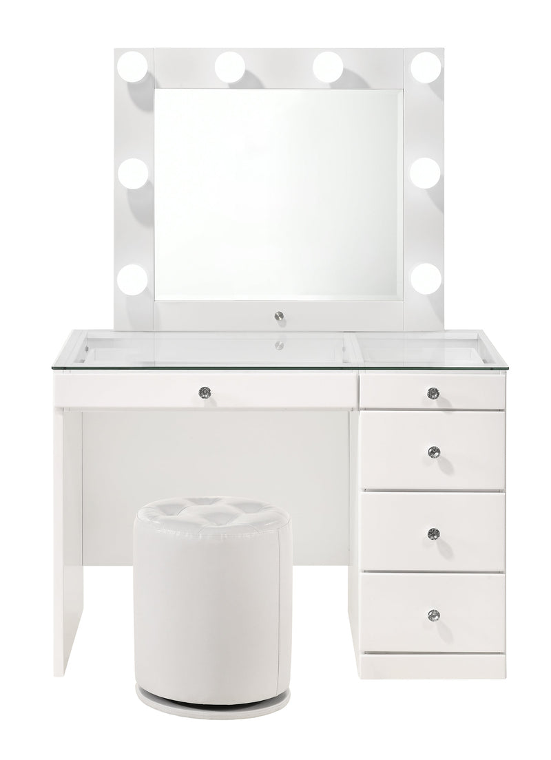 Crownmark Morgan Vanity Set - White