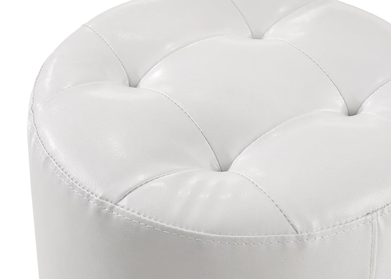 Crownmark Morgan Round Swivel Stool White