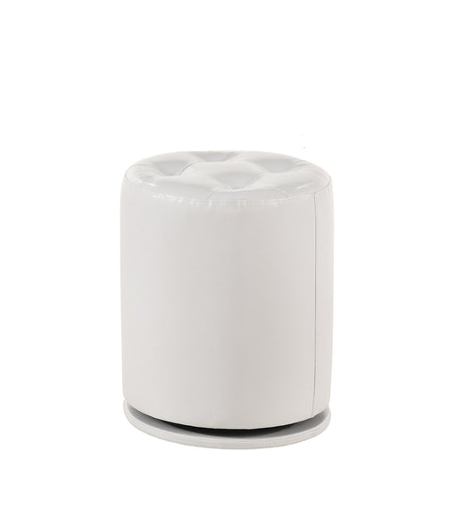 Crownmark Morgan Round Swivel Stool White