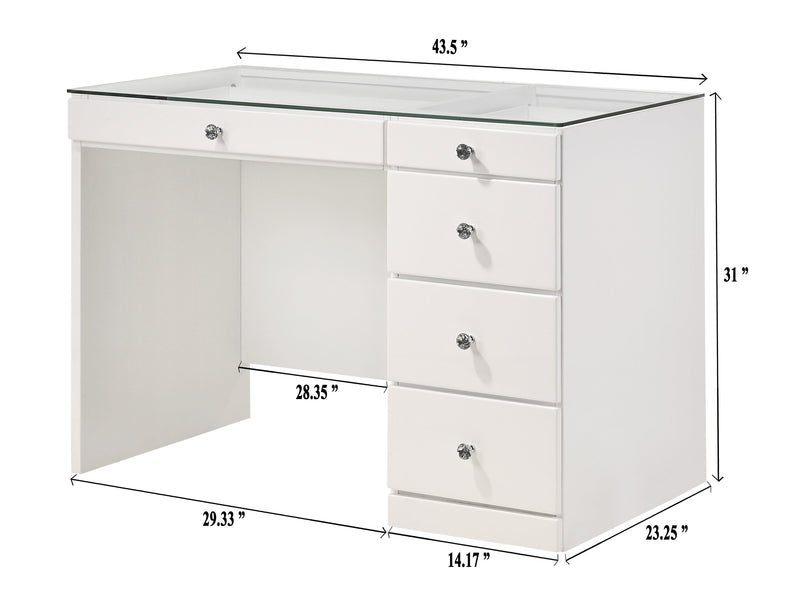 Crownmark Morgan Vanity Set - White