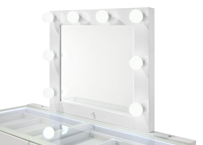 Crownmark Luxo Vanity Set - White
