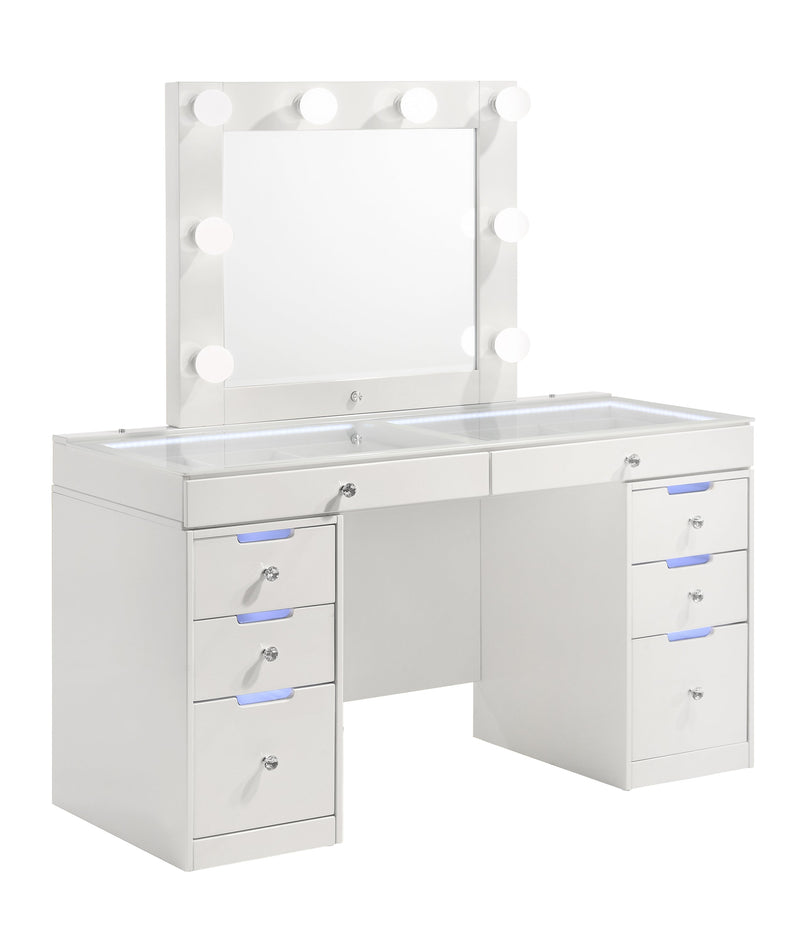Crownmark Luxo Vanity Set - White