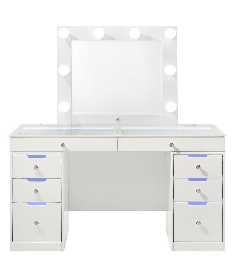 Crownmark Luxo Vanity Set - White