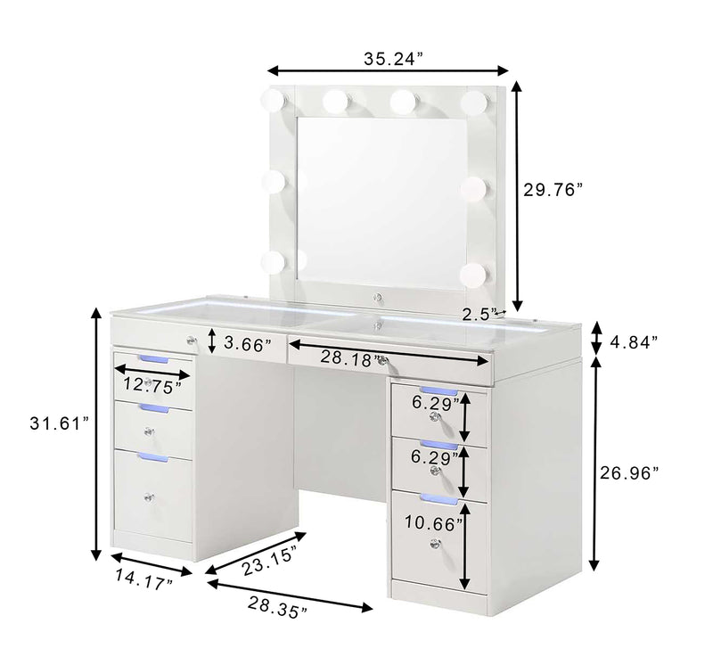 Luxo Vanity Set - White