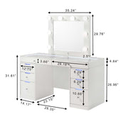 Crownmark Luxo Vanity Set - White