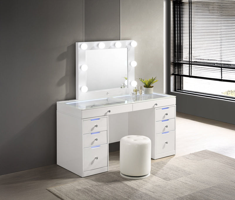 Crownmark Luxo Vanity Set - White