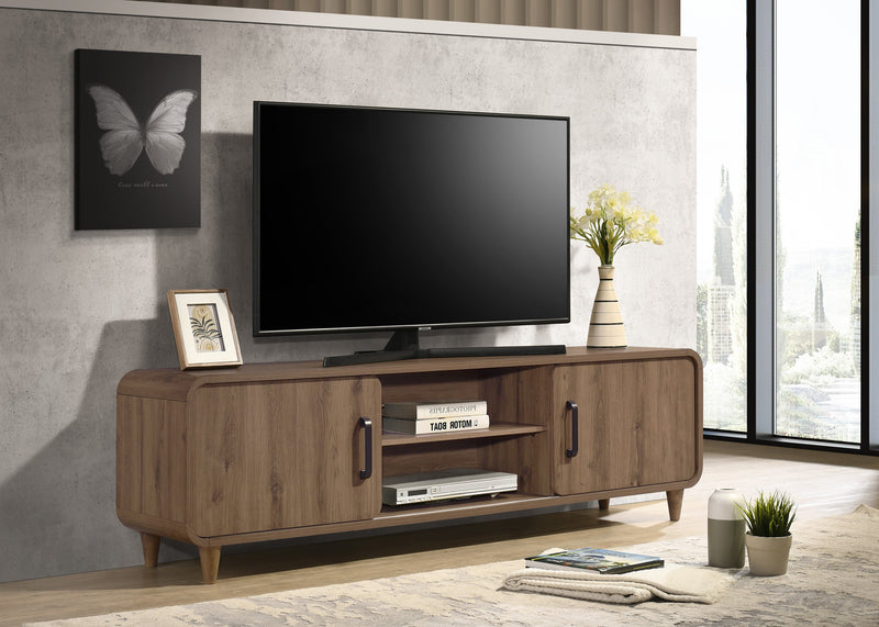 Crownmark Nyomi TV Stand - Light Brown
