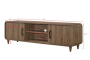 Crownmark Nyomi TV Stand - Light Brown