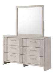 Crownmark Carlton Bedroom Set - White Dresser and Mirror