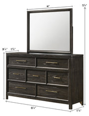 Crownmark Ethel Bedroom Set Dresser and Mirror