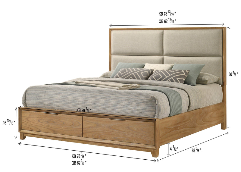 Crownmark Florian Platform Storage Bed