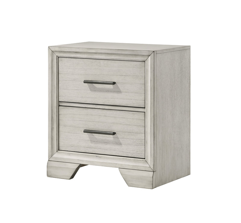 Crownmark Jaymes Bedroom Set - White Mist Nightstand