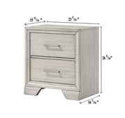 Crownmark Jaymes Nightstand - White Mist