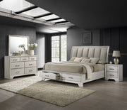 Crownmark Jaymes Bedroom Set - White Mist 4-Piece Bedroom Set