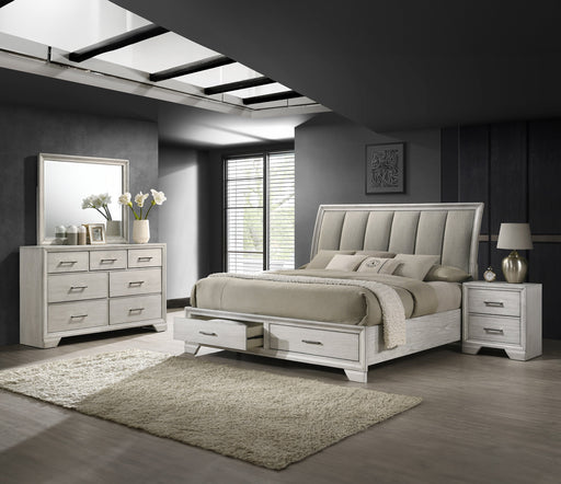 Crownmark Jaymes Bedroom Set - White Mist 4-Piece Bedroom Set