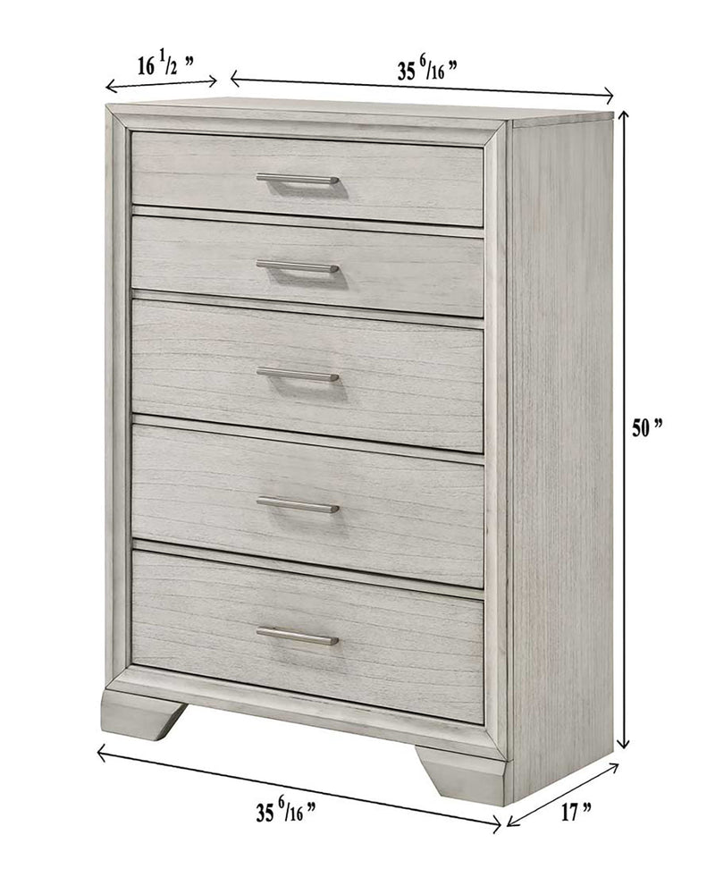 Crownmark Jaymes Chest - White Mist