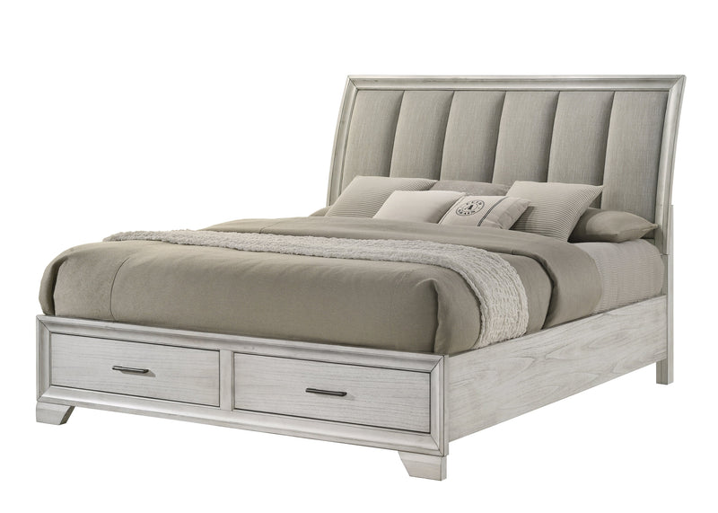 Crownmark Jaymes Bedroom Set - White Mist King Bed