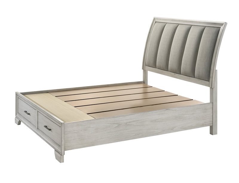Crownmark Jaymes Bed - White Mist
