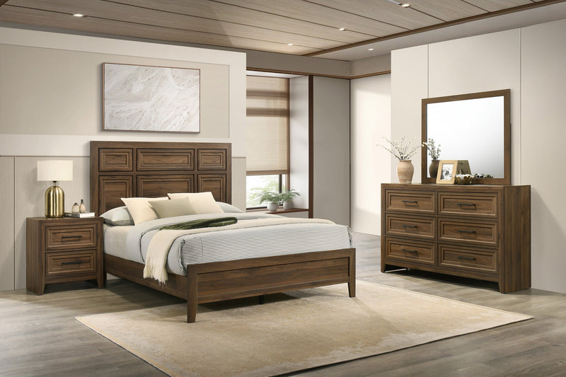 Crownmark Lorraine Bedroom Set - Brown 4-Piece Bedroom Set
