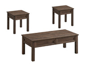 Crownmark Lorraine 3-Pc Cocktail Set Brown