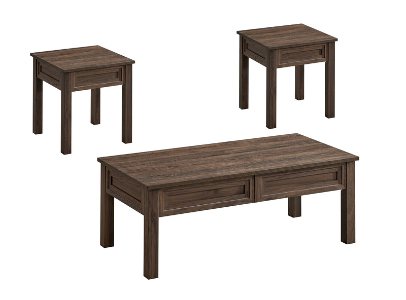 Crownmark Lorraine 3-Pc Cocktail Set Brown