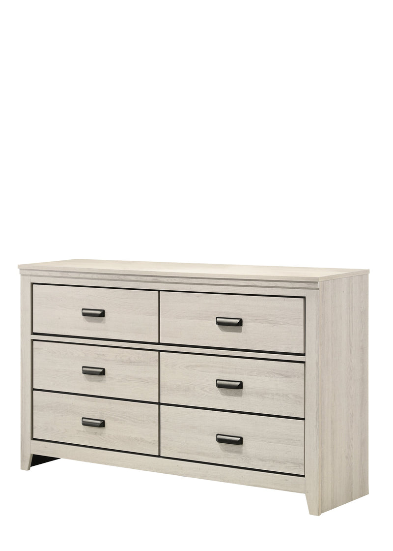 Crownmark Carter Bedroom Set - White Dresser