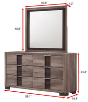 Crownmark Rangley Dresser - Grey/Brown
