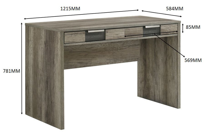 Rangley Writing Desk - Grey/Brown