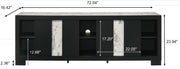 Crownmark Rangley TV Stand - Black