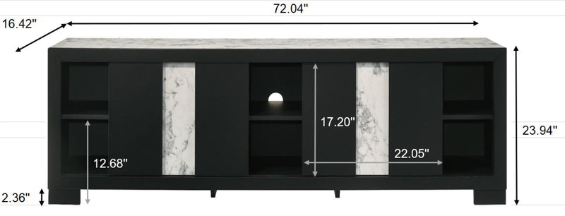Crownmark Rangley TV Stand - Black
