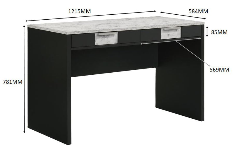 Crownmark Rangley Writing Desk - Black