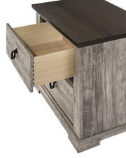 Crownmark Ellamae Nightstand - Reclaimed Grey