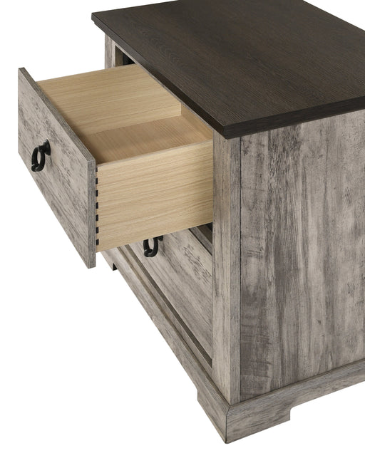 Crownmark Ellamae Nightstand - Reclaimed Grey