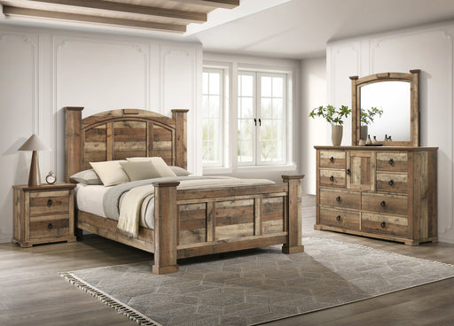 Crownmark Ella - Mae Bedroom Set - Natural 4-Piece Bedroom Set