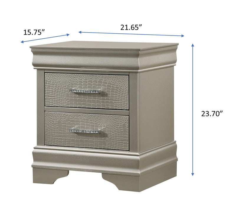 Crownmark Amalia Bedroom Set Nightstand