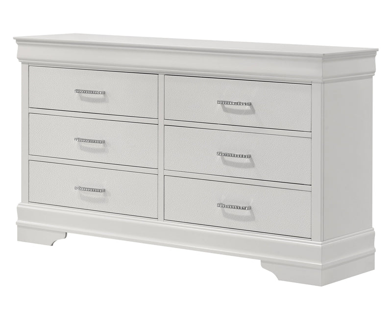 Crownmark Amalia Bedroom Set - White Dresser