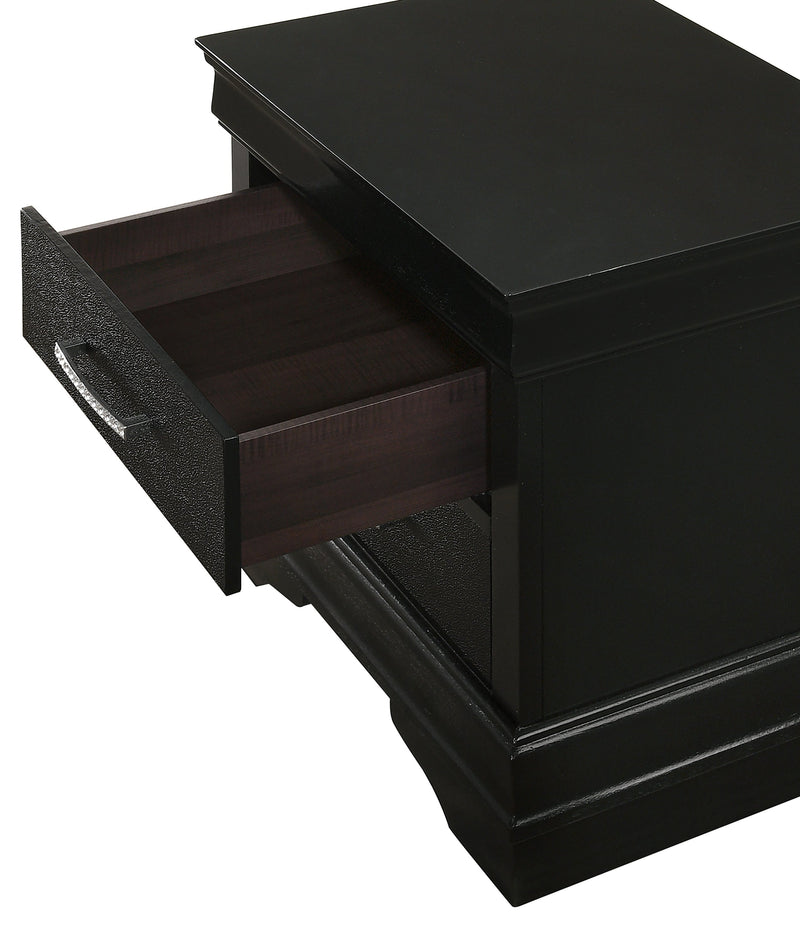 Crownmark Amalia Nightstand - Black