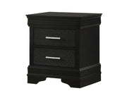 Crownmark Amalia Bedroom Set - Black Nightstand