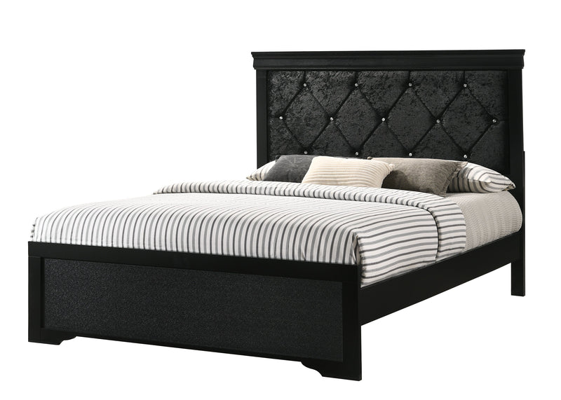 Crownmark Amalia Bedroom Set - Black Queen Bed