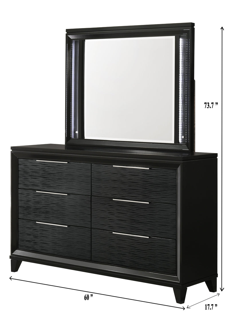 Cressida LED Mirror Black