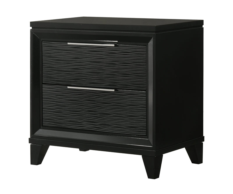 Crownmark Cressida Nightstand - Black