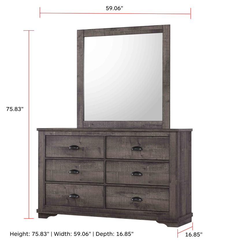 Coralee Bedroom Set Grey