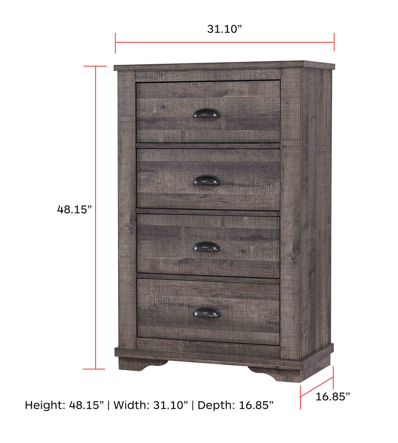 Crownmark Coralee Chest - Grey