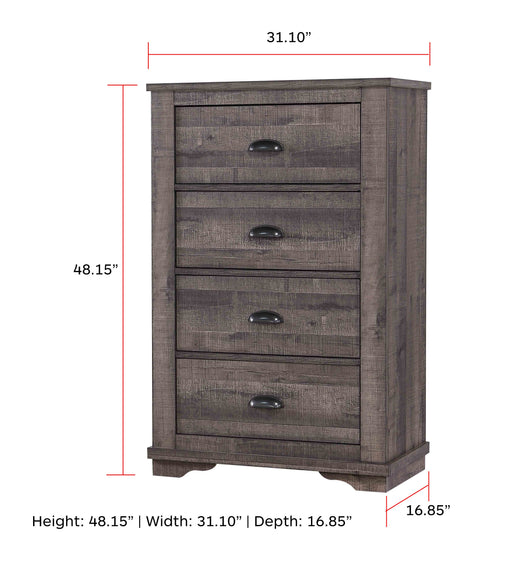 Crownmark Coralee Chest - Grey