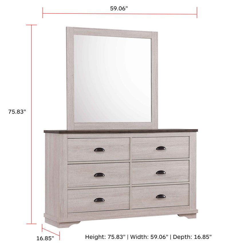Coralee Bedroom Set Chalk/Grey
