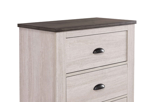Crownmark Coralee Nightstand - Chalk/Grey