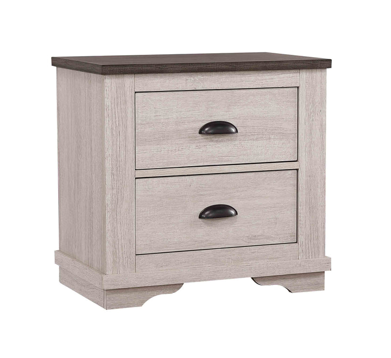 Crownmark Coralee Bedroom Set - Chalk/Grey Nightstand