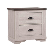 Crownmark Coralee Nightstand - Chalk/Grey